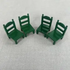 シルバニアファミリー 緑色の椅子4脚セット