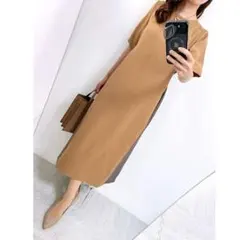【美品✨】UNITED TOKYO❤️チェック切替ロングワンピース✨日本製