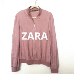 【美品】ZARA ボンバージャケット メッシュ ピンク USAサイズXS日本Sのサムネイル