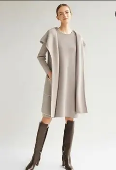 フォクシー ＦＯＸＥＹ ＢＯＵＴＩＱＵＥ　ニットジレ ニュアージュ フード