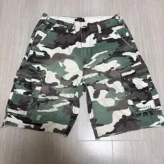 【00s Y2K】アバクロ デストロイ加工 カーゴショーツ ミリタリー 迷彩カモ