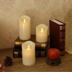 【人気✩新品】 LED キャンドル(ロウソク)ライト  3個セット 部屋・照明