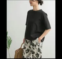 URBAN RESEARCH DOORS リネンレーヨンバックリボンブラウス
