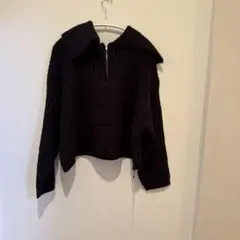 グレイル　ジップ付きニットトップス