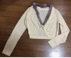 美品 ファー ボレロ ラビットファー ニットカーディガン リアルファー