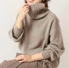 新品未使用タグ付き【spick&span】カシミヤウールタートルプルオーバー　F Spick & Span カシミヤウールタートルプルオーバー