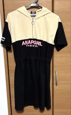ANAP 子供用レディース　ハーフジップ　ワンピース半袖 Mサイズのサムネイル