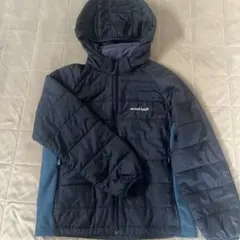 モンベル　140cm 軽量ダウン　トップス　セット　ネイビー　中古