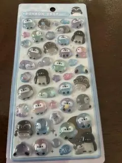 【水族館】レア ボンボンドロップシール　ペンギン　水族館限定