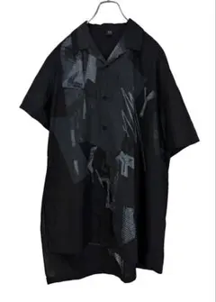 Ｙ's ワイズ 美品 25SS キュプラ ダークネオン プリント ブラウス 1 Y's ワイズ 美品 25SS キュプラ ダークネオン プリント ブラウス 1