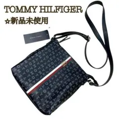 【新品】TommyHilfiger スクエアショルダーバック モノグラムロゴ