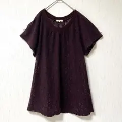 HusHush ハッシュアッシュ⭐️ (3) 半袖 チュニック丈 透け感のサムネイル