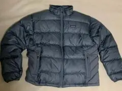 パタゴニア インサレーショングースダウンジャケット 短丈 ネイビー　Lサイズ