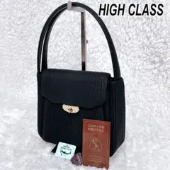 HIGH CLASS ハイクラス JRA 認定 サメ革 フォーマル ハンドバッグ