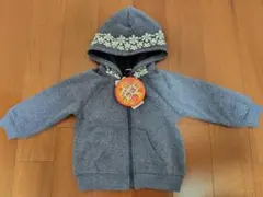 ✨新品未使用✨女の子 裏起毛パーカー 100cm 花柄フード付フルジップ