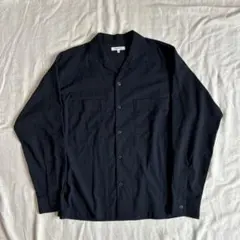 GLOBAL WORK オープンカラーシャツ 長袖 ブラック Sサイズ