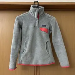 patagonia フリースジャケット グレー/ピンク