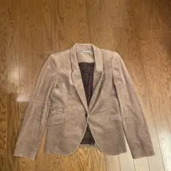 ZARA BASIC ベージュ コーデュロイ テーラードジャケット