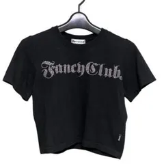 NASTY FANCY CLUB/クロップドTシャツ/ブラック/レディースのサムネイル