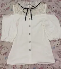 Ank Rouge♡レースオフショルダーシャツ 地雷量産