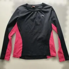 Puma 長袖 トップス 黒/ピンク