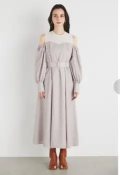 rienda ロングワンピース ピンクベージュ 新品未使用 M