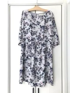BEAUTY&YOUTH 花柄 七分袖 ワンピース Sサイズ