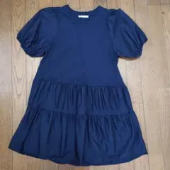 ♥お値下げ中♥★ZARA♡パフスリーブ♡ティアードチュニック♡ミニワンピース★のサムネイル