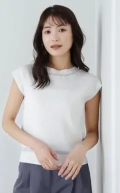 NBB 2024SS フレンチスリーブシアーラインニット