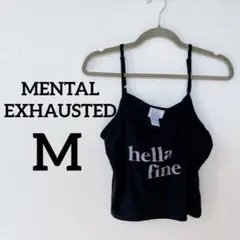 MENTAL EXHAUSTED 【M】ブラックキャミソール レディース