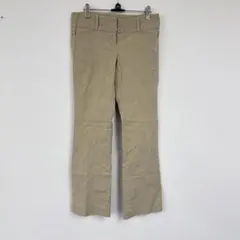 ベージュ【4R】フレアパンツ ストレッチ 美脚 シンプル きれいめ レディース