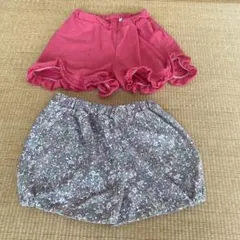 フリル付きピンク半ズボン2点セット