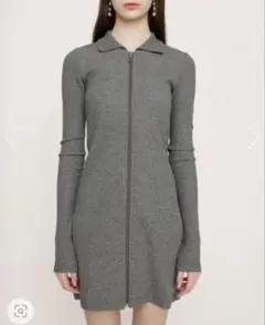 SLY FRONT ZIP CUT ショートワンピース