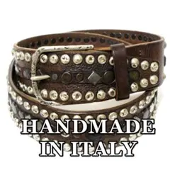 PAOLO VITALE イタリア製手作り レザーベルト サイズ90 スタッズ