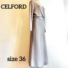 セルフォード 2way カシュクール Aライン ニットワンピース カシミヤ混