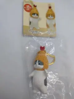 モフサンドガチャ えびにゃんフィギュアキーホルダー えびふらいをかぶる きじしろ