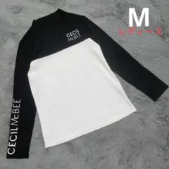 セシルマクビー♡モックネック*長袖*シャツ M ゴルフ/テニス/スポーツ