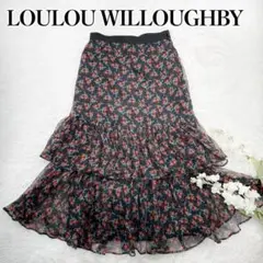 ルルウィルビー ローズプリントスカート シルク100% 21AW ティアードのサムネイル