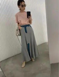 AMERI DENIM DOCKING SWEAT SKIRTのサムネイル