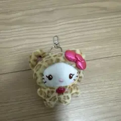 ヒョウ柄キティちゃんキーホルダー