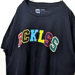 YR RCKLSS ロゴ Tシャツ ブラック 黒 L 古着