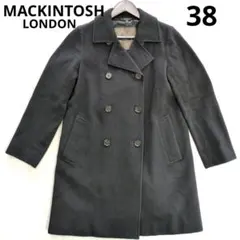 マッキントッシュロンドン　ウール　カシミア混　Pコート　ブラック　38