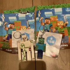 マインクラフト　キーホルダー　ゴーレム　ゾンビ　2個セット　マイクラ