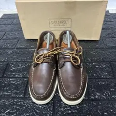 OAK STREET BOOTMAKERS ブラウンレザーデッキシューズ