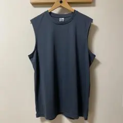 【新品・未使用】グレー タンクトップ XXL ジム フィットネス ランニング