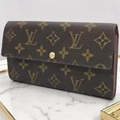 美品 ルイヴィトン モノグラム エテュイ パピエ 三つ折り財布 折り財布