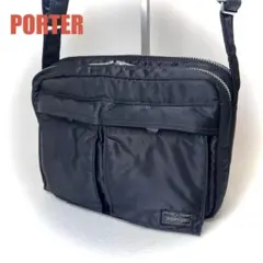 ☆極美品☆ ポーター タンカー ショルダーバッグ S 2層 ブラック