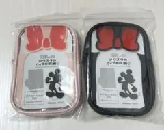 【新品未使用】ディズニー ミニーちゃん バッグチャーム付スクエアポーチ　2色
