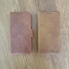 iPhone12 miniケース 手帳型 カバー マグネット付き2個