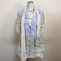 新品 axes femme ローズ 花柄 シフォン チュニック 森ガールのサムネイル